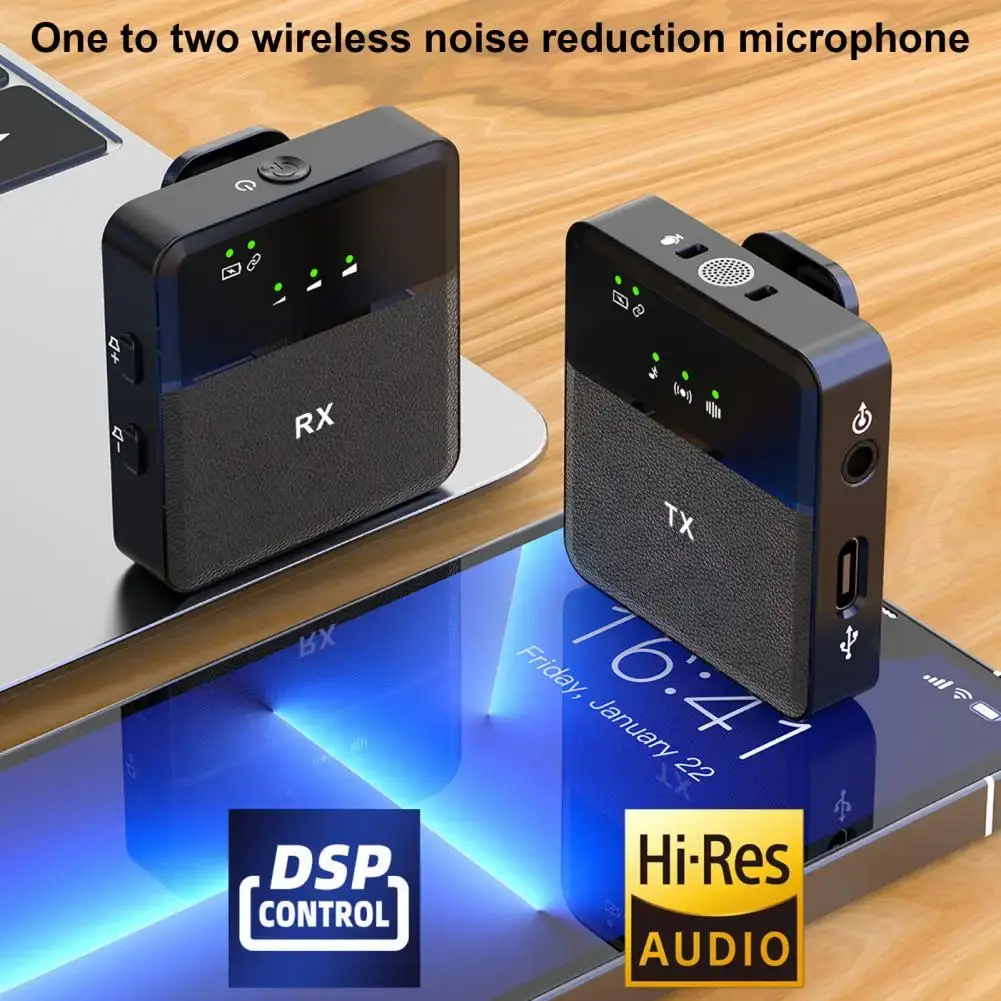 SX8 TYPE-C IPHONE DUAL PROFESSIONAL LAVALIER WIRELESS MICROPHONE WITH NOISE REDUCTION
