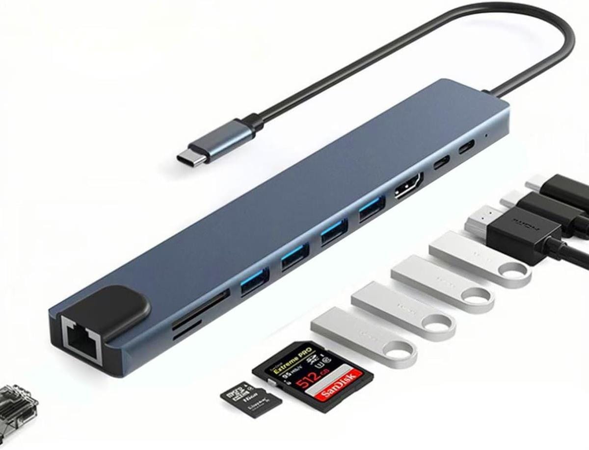U-SAN 10 In 1 Multiport Type C To HDMI 4K Hub Adapter