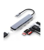USB C Hub 7-in-1, Type-C Hub to HDTV 4K@30Hz, USB 3.0