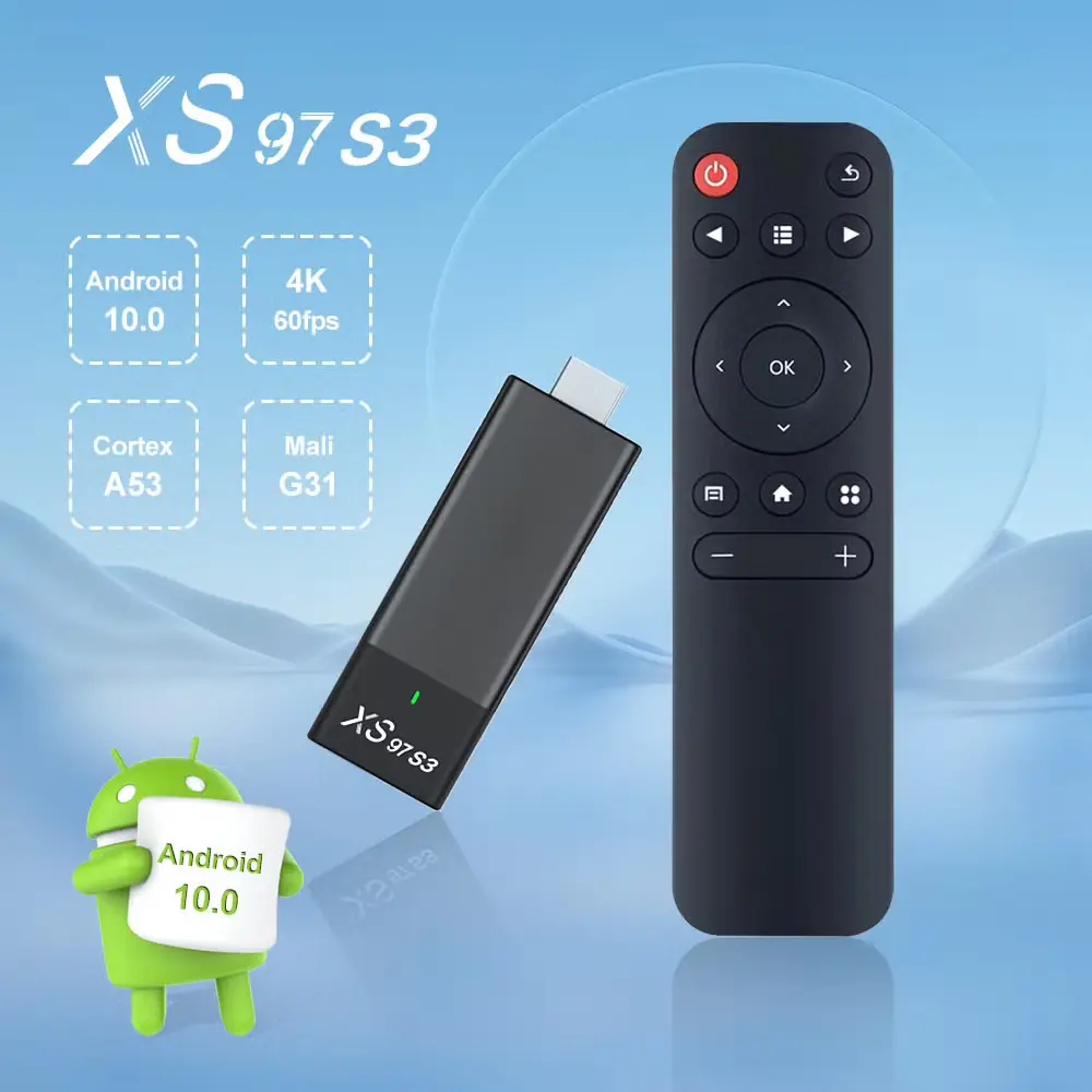 XS97 S3 USB TV Stick Best Fast Quad Core Dual WiFi Allwinner H313