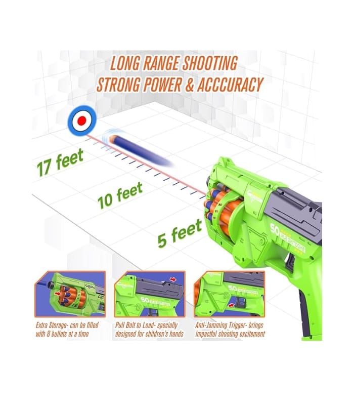 _8-Dart Rotating Drum Toy Gun for boys-Girls (2) 8-Dart Rotating Drum Toy Gun for boys-Girls