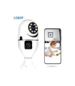 Speed-X SPE27-2 Dual Lens Bulb Camera 1080P Wifi Panoramic Night Vision Motion Detection With V380 Pro App