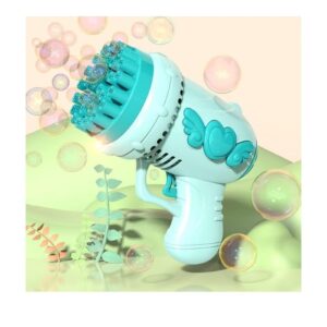 Bubble Gun 32-Hole Bubble Machine Angel Bazooka Bubble Gun Electric