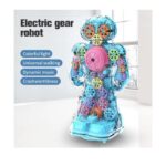 Gear Robot Toy, Electric Gear Robot Toy Transparent Gear Music/Light Gear Robot Toy, Electric Gear Robot Toy Transparent Gear Music/Light
