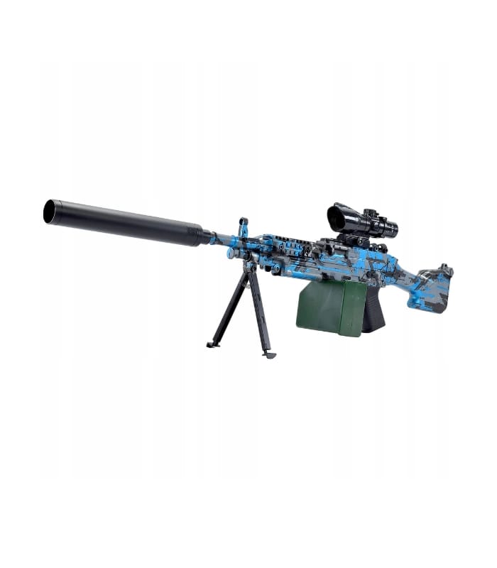 Rifle Automatic Machine Gun Gel BBs Huge Magazine (1) Rifle Automatic Machine Gun Gel BBs Huge Magazine