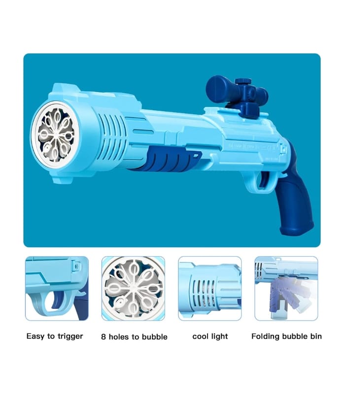 Rifle Bubble Gun, Bubble Machine Bubble Shooter for Kids with Bubbles 5000+ (2) Rifle Bubble Gun, Bubble Machine Bubble Shooter for Kids with Bubbles 5000+