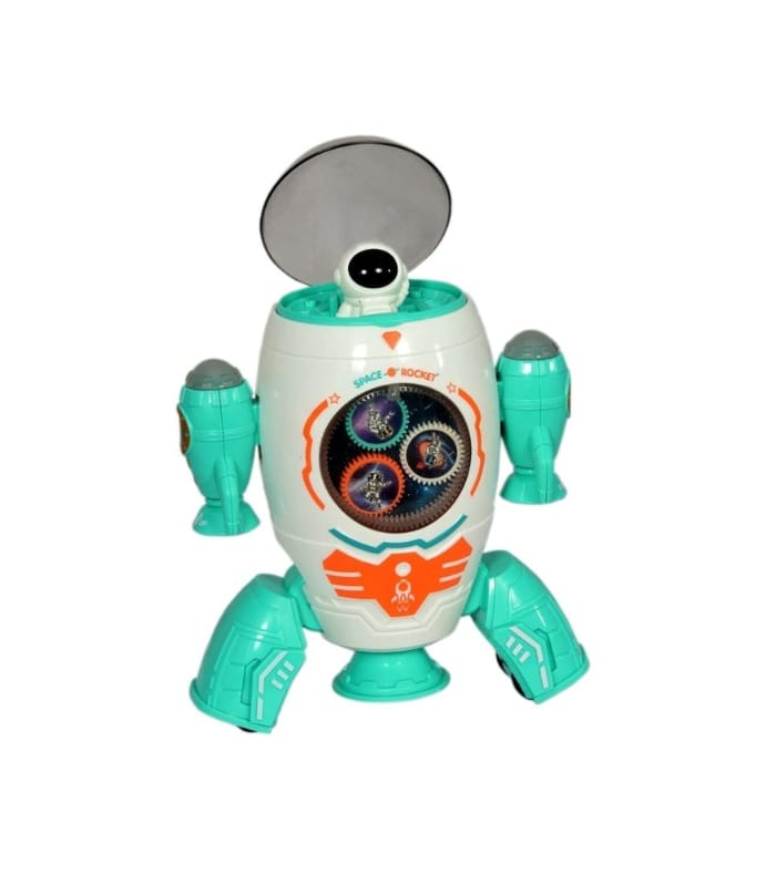 Space Rocket Musical Toy for Kids with Dynamic Flashing Lights and Rotation Feature (1) Space Rocket Musical Toy for Kids with Dynamic Flashing Lights and Rotation Feature