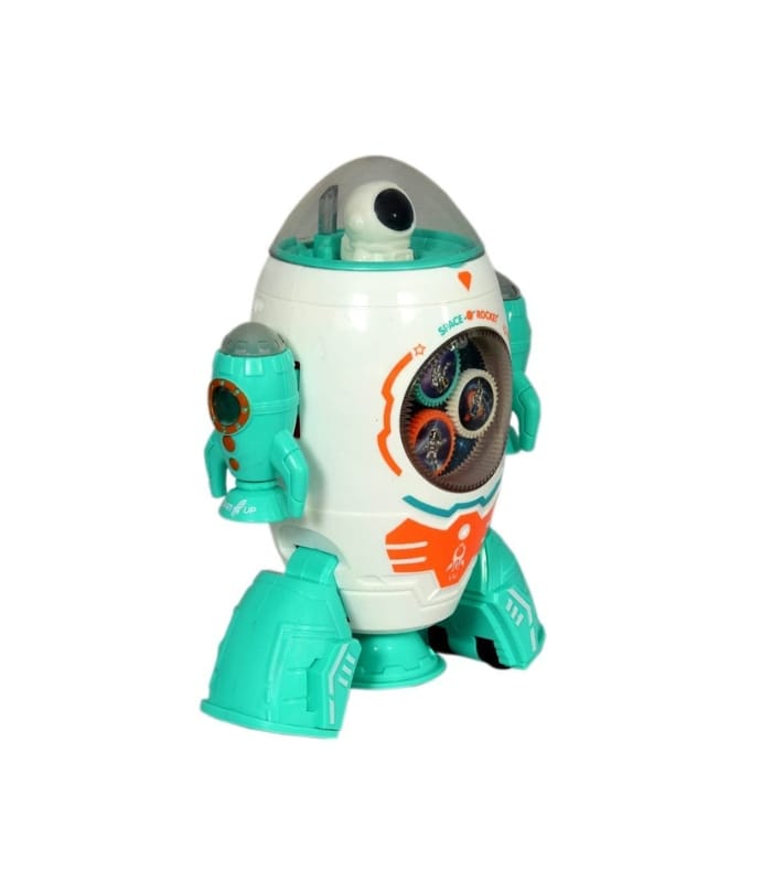 Space Rocket Musical Toy for Kids with Dynamic Flashing Lights and Rotation Feature (2) Space Rocket Musical Toy for Kids with Dynamic Flashing Lights and Rotation Feature
