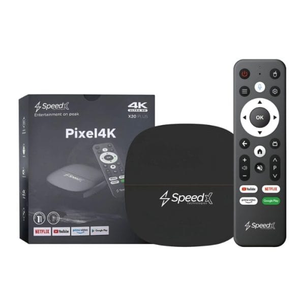Speed-X Pixel 4K X20 Plus Smart TV Box (2GB+16GB, Android 10)
