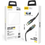 Aspor A153 240W LED Light Type-C to Type-C PD Fast Charging Cable – 1.8M Aspor A153 240W LED Light Type-C to Type-C PD Fast Charging Cable – 1.8M