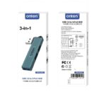 Onten 3 in 1 USB HUB to 3 Port Hub US51