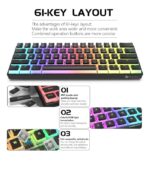 GK GAMAKAY MK61 RGB Mechenical Keyboard Orange Switch