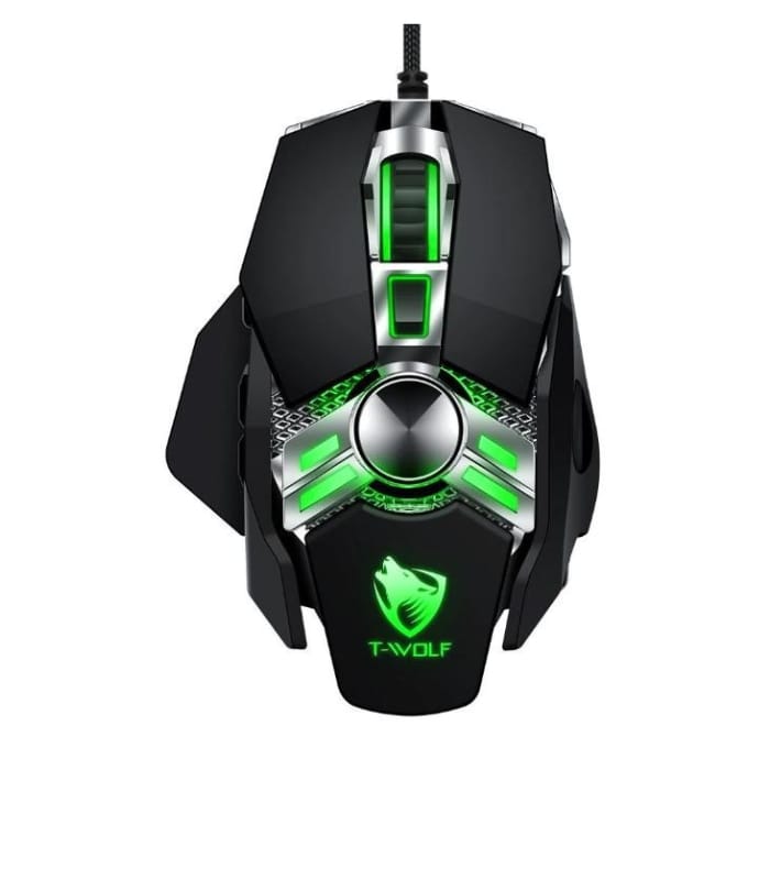 _T-WOLF V10 WARRIOR BLACK RGB GAMING MOUSE (2) T-WOLF V10 WARRIOR BLACK RGB GAMING MOUSE