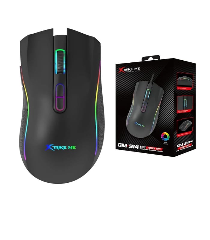 Xtrike-Me GM-314 BK & WH Wired Gaming Mouse (1) Xtrike-Me GM-314 BK & WH Wired Gaming Mouse